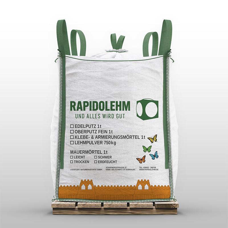 Rapido Lehmoberputz fein Korngröße 0 - 0,3 mm