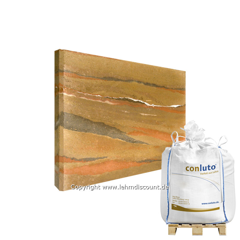 CONLUTO Stampflehm sandstein-rot, 0-22 mm erdfeucht, BigBag 0,7 t/EUROPALETTE